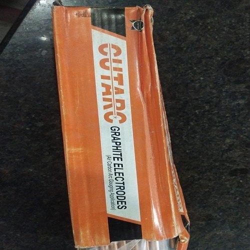 Gouging Graphite Electrodes - Copper Coated Graphite, 9 Mm Diameter, Black Color | High Current Carrying Capacity, Low Electrical Resistance, Designed For Foundry Applications