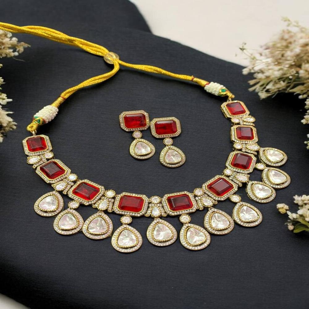 Designer Doublet Necklace With Drop Earring