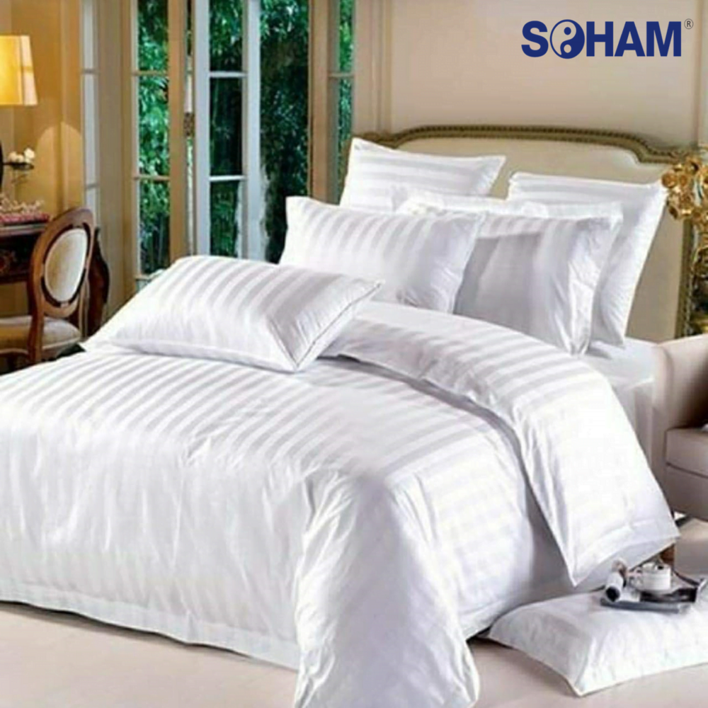 PR-2005-Hotel Bed sheets - 300 TC 1 CM Satin Stripe