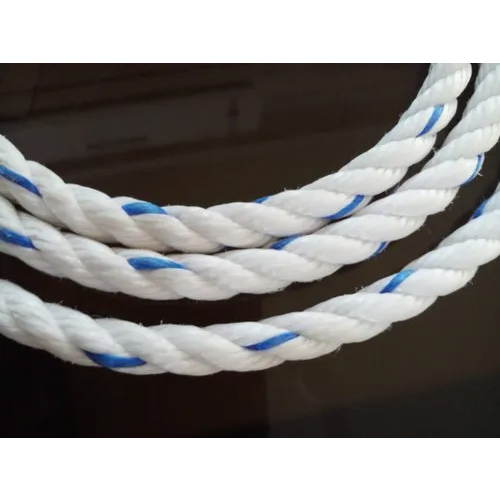 Polygold White PP Rope - Polypropylene Material, 200-300 Meter Length, Twisted Style | Industrial Usage, Durable and Versatile Design