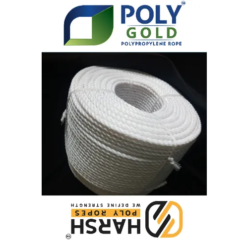 White PP Rope - Polypropylene, Standard Size, 200-300 m/Reel, Twisted Style | Ideal for Industrial Applications