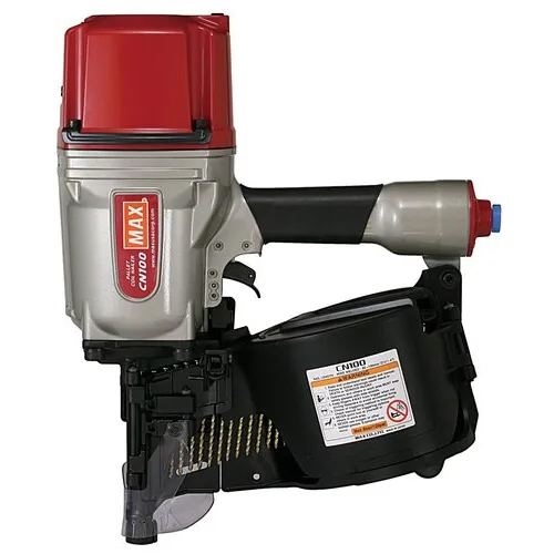 Max Cn 100 Pneumatic Coil Nailer - Color: Red And Black