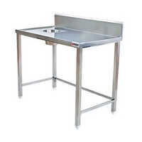 Stainless Steel Packing Table - Powder Coated Silver, Polished Finish For Poultry Farms | Durable Design For Long-term Usage