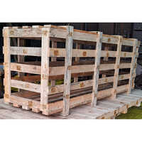 Industrial Wooden Crates - High-quality Wood, Various Sizes, Rustic Brown Color | 2-way Forklift Accessible For Heavy Item Storage And Transportation