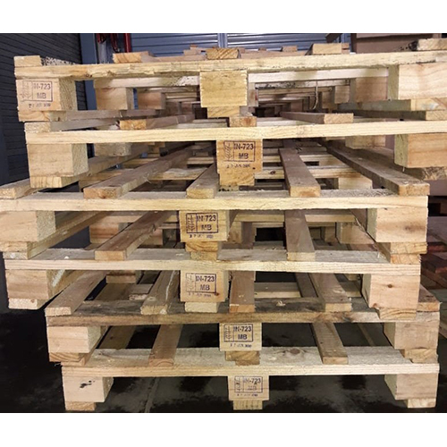 Two Way Wooden Pallets - High-Quality Wood, Various Sizes, Natural Brown Color | 2-Way Handlift Design, Durable & Long-Lasting Storage Solution