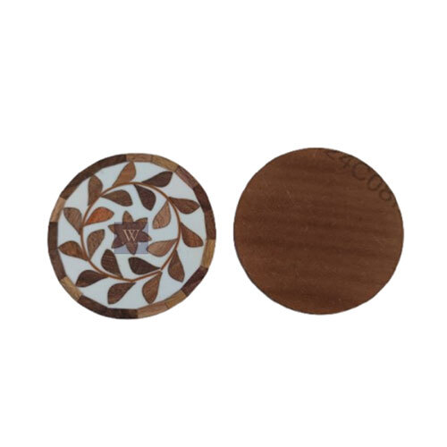 Woodinlay Tea Coaster - Color: White And Brown