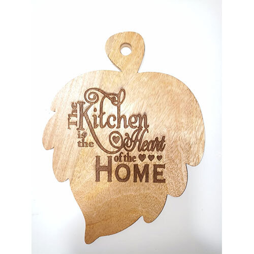 Engraved Wooden Chopping Board - Color: Natural