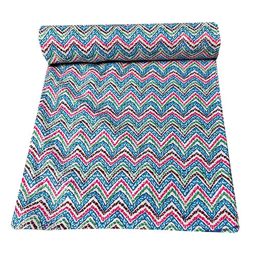 Cotton Hand Block Print Fabric - Color: Multicolor