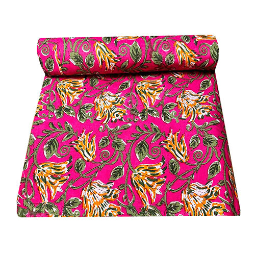 Cotton Hand Block Print Fabric - Color: Multicolor