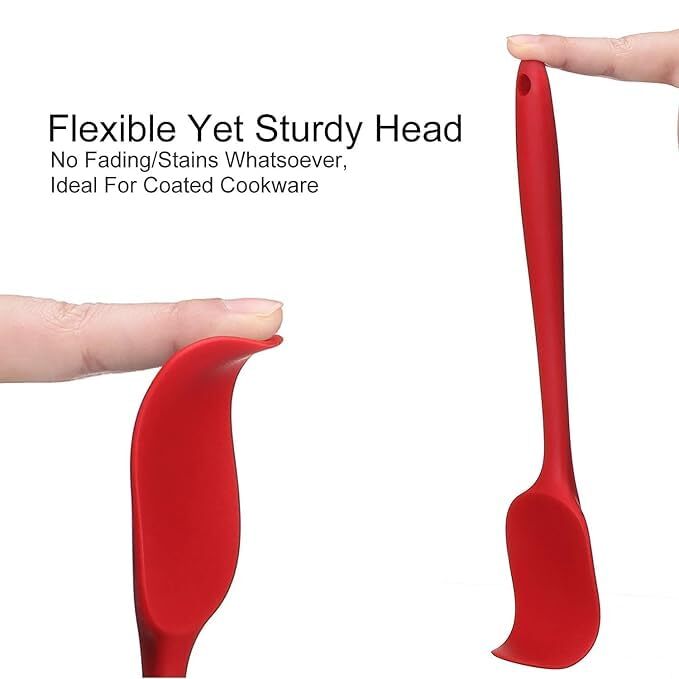 Silicone Kitchen Spatula - Color: Red