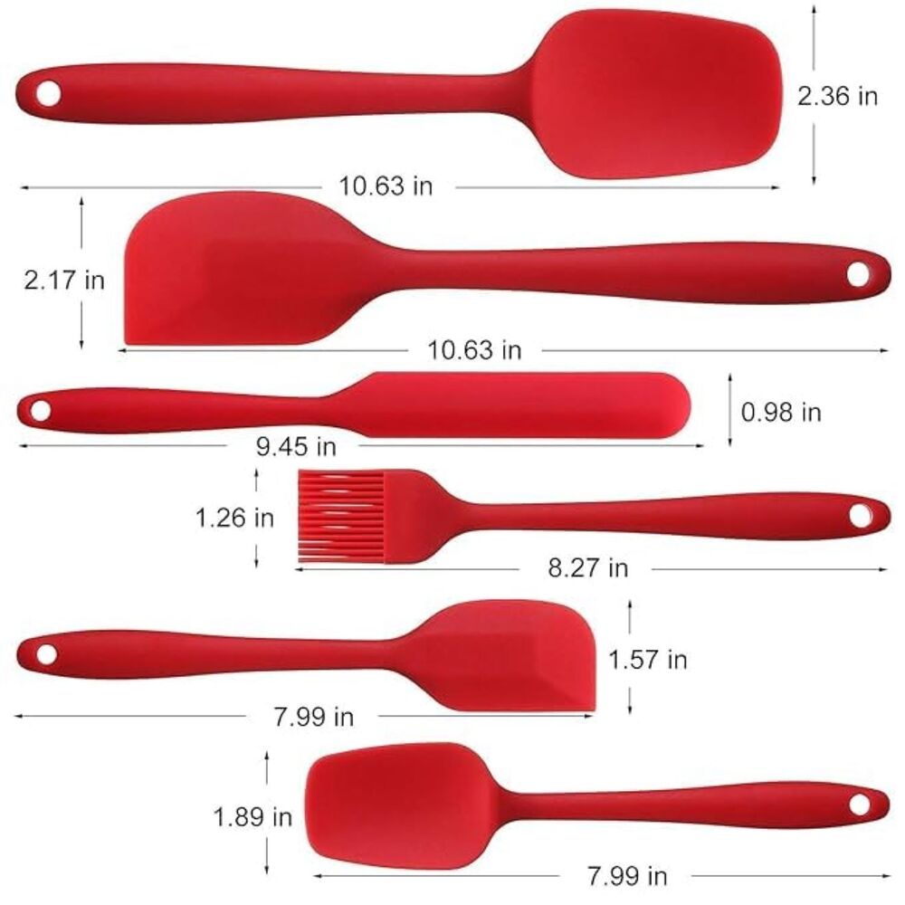 Silicone Kitchen Spatula - Color: Red