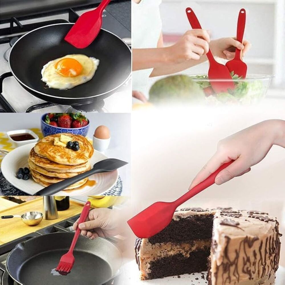 Silicone Kitchen Spatula - Color: Red