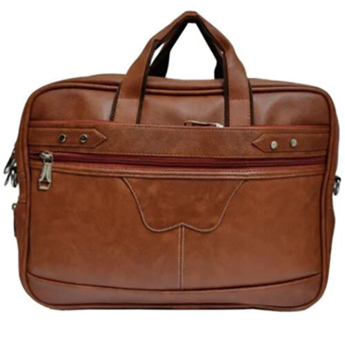 Brown Leatherette Office Bag