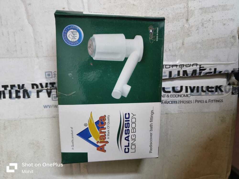 Pvc Long Body Bib Cock - High-quality Plastic Material, Smooth Surface Finish, Elegant White Color | Durable, Efficient Water Flow Control, 1-year Warranty