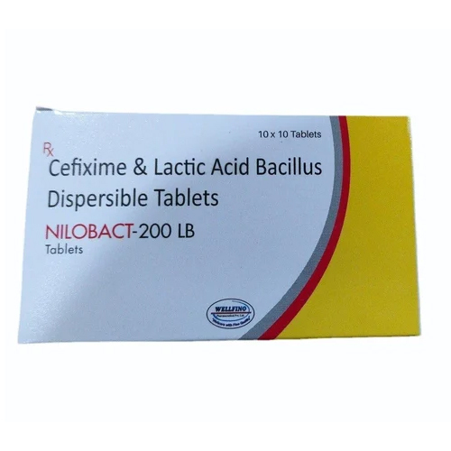 Cefixime Lactic Acid Bacillus Dispersible Tablets - 200mg Easy-To-Swallow Formulation For Adults | Pack of 10 x 10 Strips Ideal for Treating Bacterial Infections