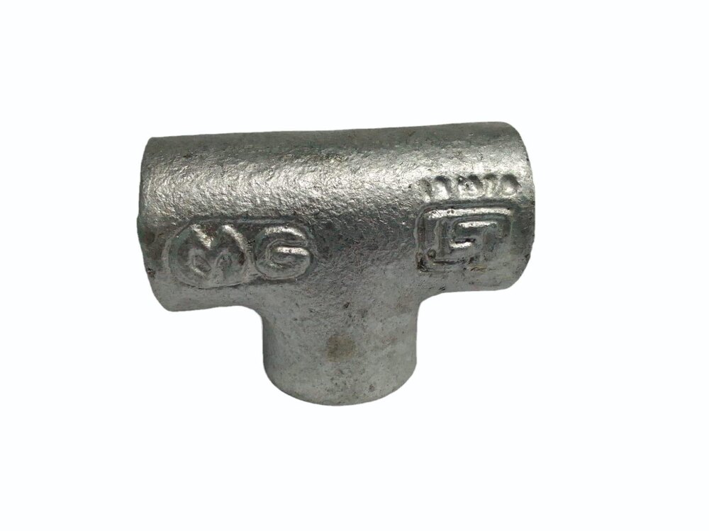 Gi Tee 3/4 Inch - Malleable Iron, Round Shape | Isi Marked, Standard Is:1879, Durable Pipe Fitting By Mg Industry