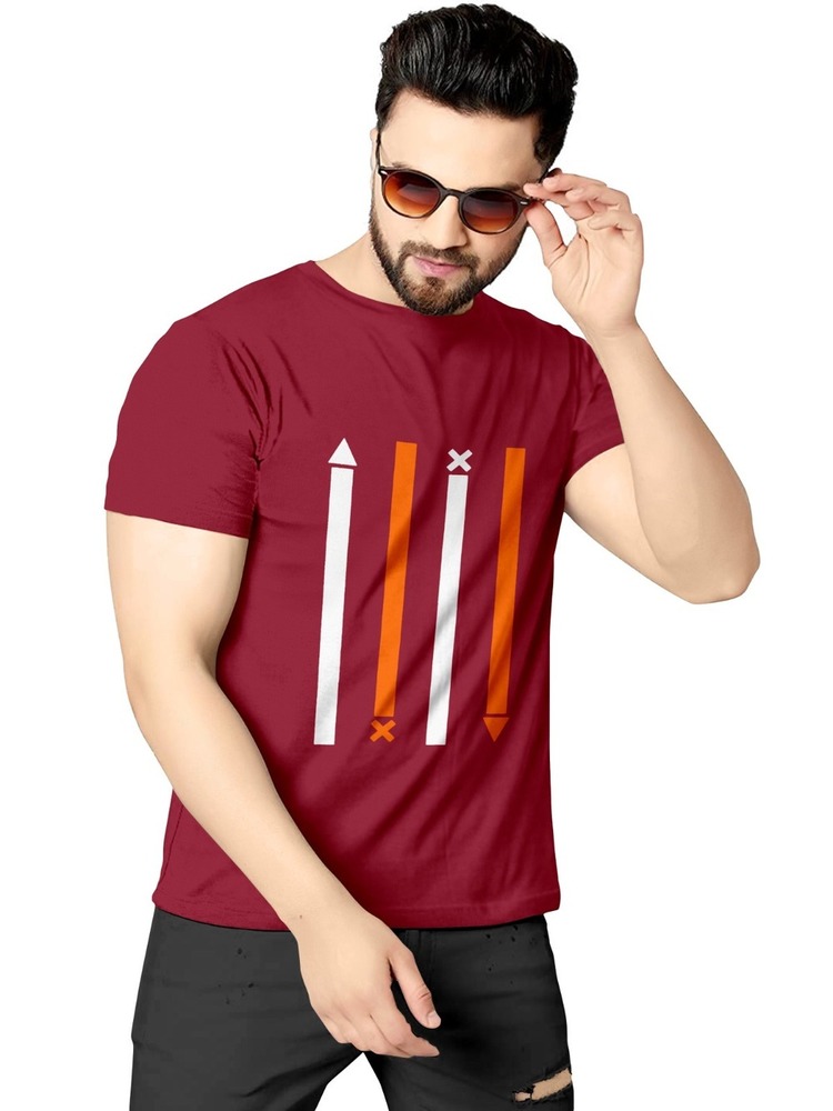 Men's Polyester Blend Sleeveless T-shirt - Multicolor Striped Design, Soft Fabric For All Seasons And Sports