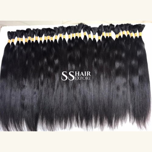 Indian Bulk Human Hair Natural Black Weaving Braiding & Braids Exporter Supplier
