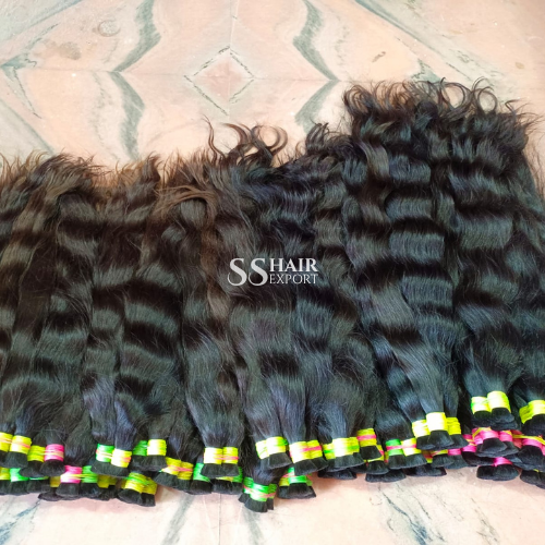 Indian Bulk Human Hair Natural Black Weaving Braiding & Braids Exporter Supplier