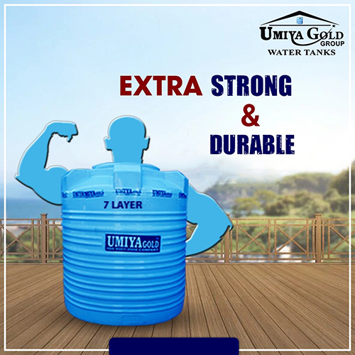 7 Layer Water Storage Tank - Color: Blue