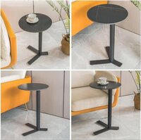 Sofa Side Table, Simple Small Household Bedside Small Round Table Size : 40x50cm)