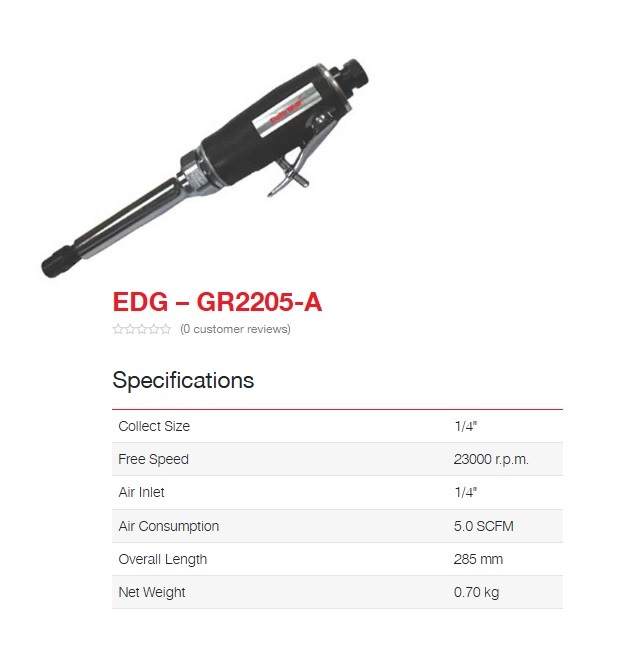 Ralli Wolf 5" Extendended Die Grinder (Edg-gr2205a)