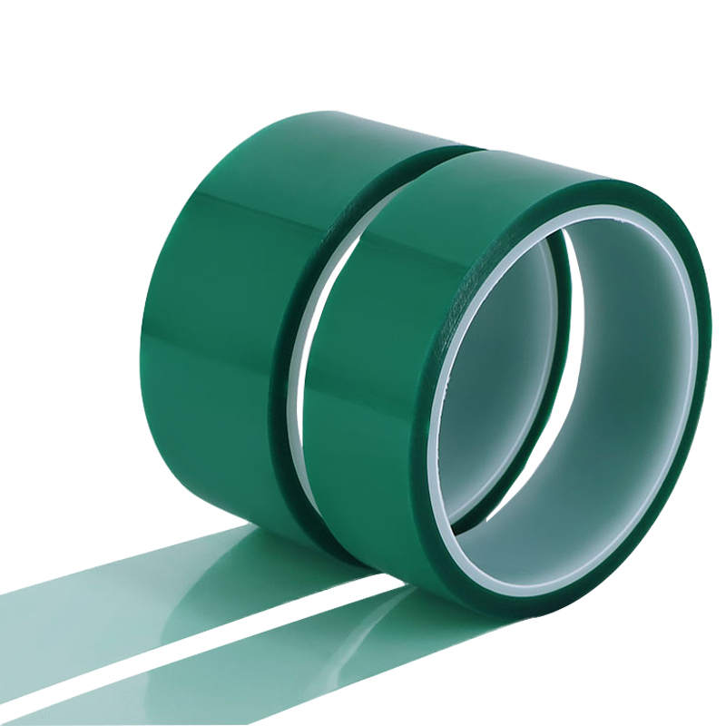 Double Side Green Polyester Tape - Polyester, 50 Meters, Green Color | Double Side Solvent Adhesive, Ideal For Automotive And Metalworking Applications