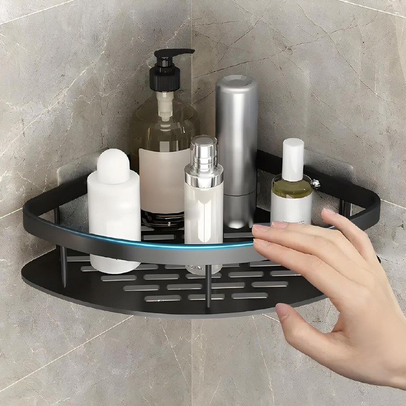 Aluminum Heavy Duty Self Adhesive Bathroom Corner Shelf Pack Of 2