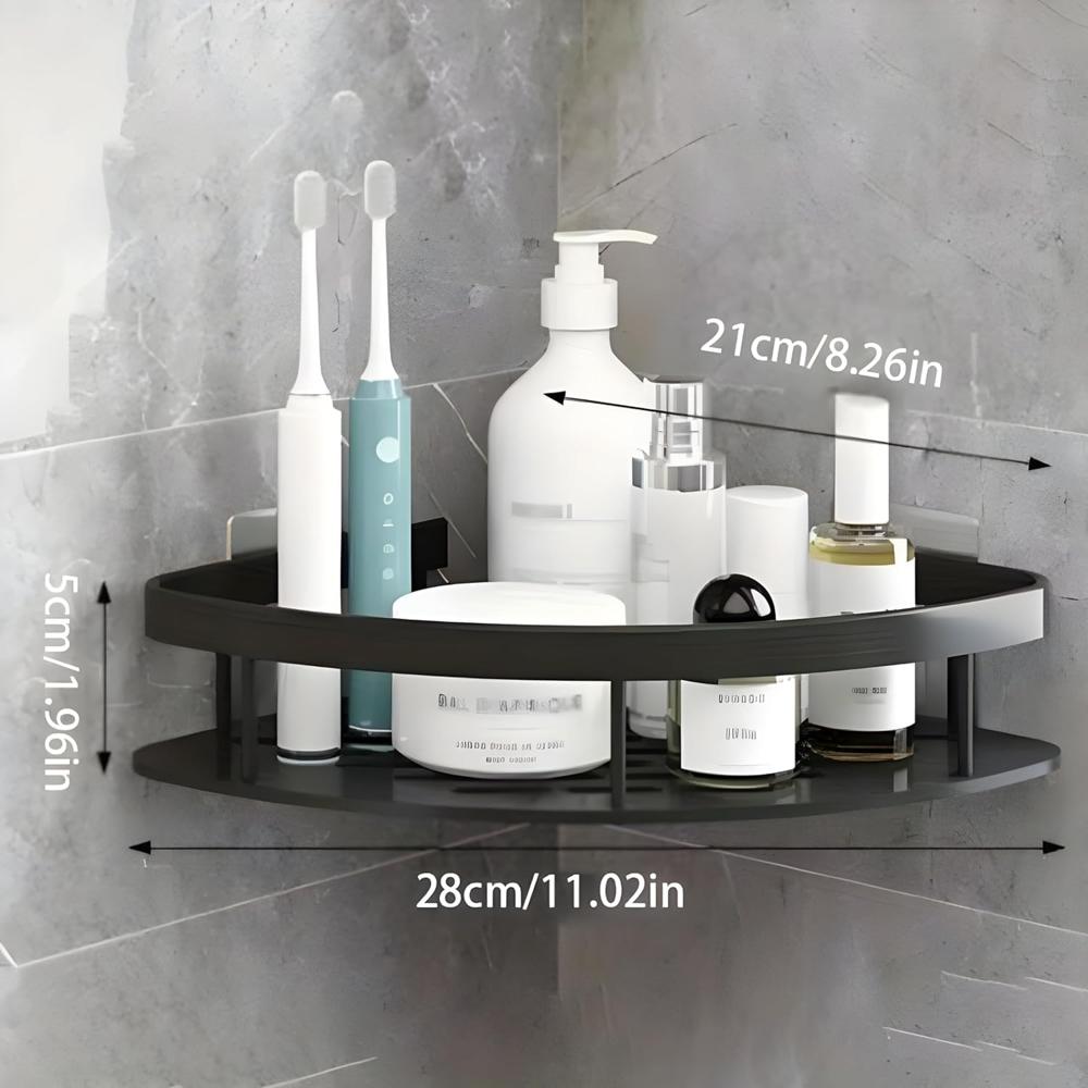 Aluminum Heavy Duty Self Adhesive Bathroom Corner Shelf Pack Of 2