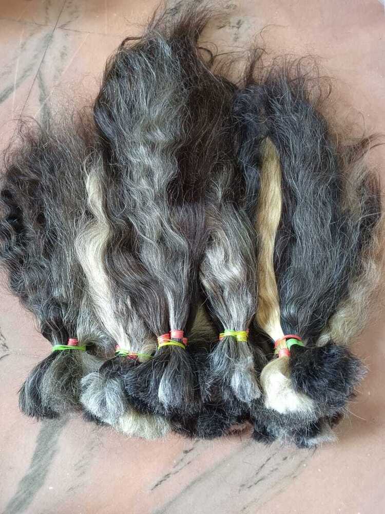 South Indian Temple Remy Grey Color Bulk Hair