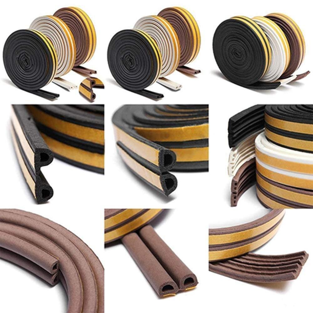 Epdm Door Seal - 9mm Width X 6mm Height, Brown Color | Excellent Soundproofing, Weatherproofing For Residential & Industrial Use