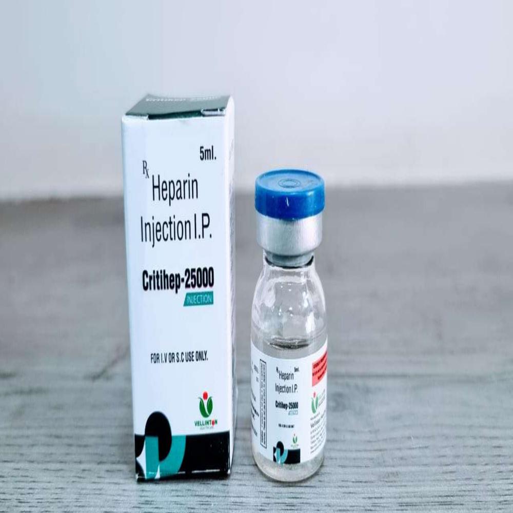 Heparin 25000 Iu Injection - Anticoagulant Solution For Injection , Prevents Blood Clots In Dvt, Pe, And Thromboembolic Disorders