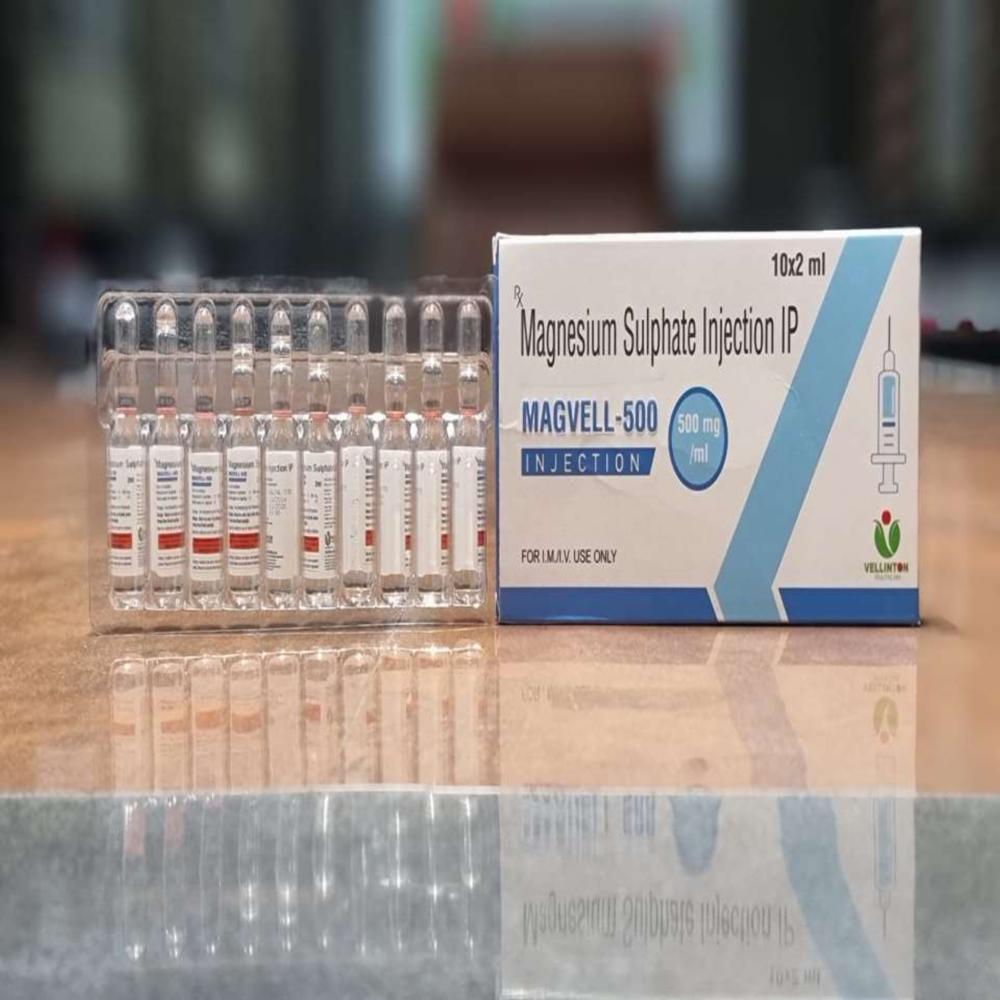 Magnesium Sulphate Injection - 500 Mg Liquid | Anticonvulsant, Electrolyte Replenisher For Hypomagnesemia And Eclampsia In Animals