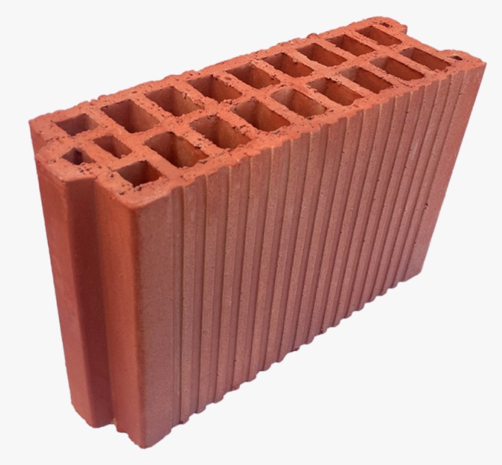 Hp-100 Filling Clay Blocks - Aerated Concrete, 30 X 10 X 5 Dimensions | Frost Resistant, Horizontal Perforation, Durable Design
