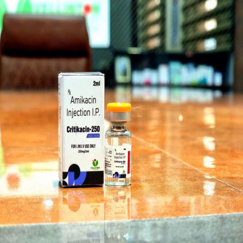 एमिकासीन 250 मिग्रा इंजेक्शन - वेल्लिनतों हैल्थकारे