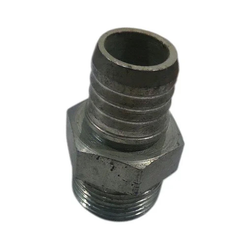Ms Hose Nipple - Metal, 22 Mm, Silver | Rigid Hardness, Industrial Use, Warranty Included