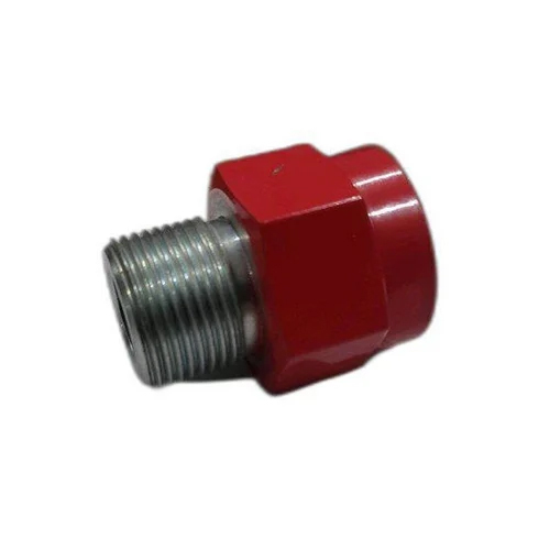 Ms Male Thread Adapter - Stainless Steel, 22mm Diameter, Polished Finish, Red & Silver Options, 2mm Thickness, Warranty Included