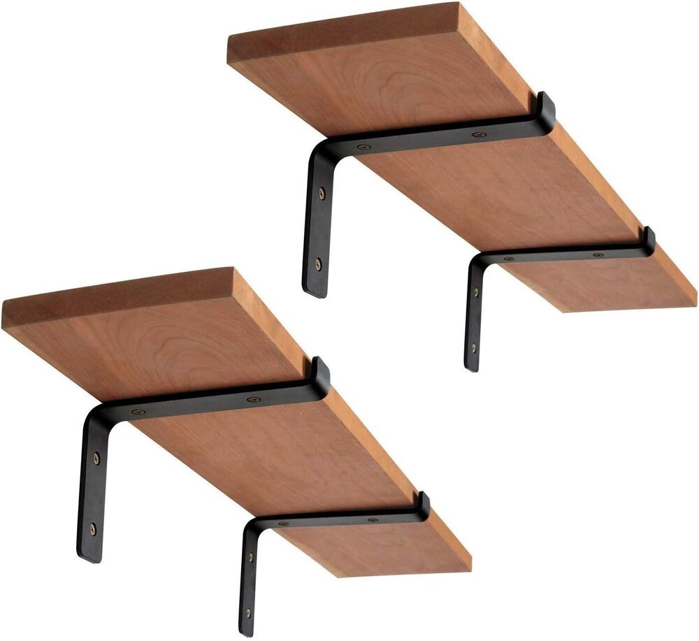 6 Inch Heavy Duty Rustic Floating Shelf Bracket Metal L Shape Brackets 8 Packs