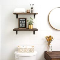 6 Inch Heavy Duty Rustic Floating Shelf Bracket Metal L Shape Brackets 8 Packs