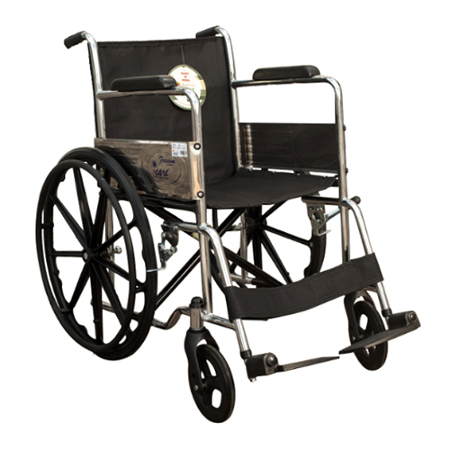 SWC-PC-134 Epoxy Finish Folding Wheelchair