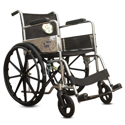 117M Chrome Finish Folding Wheelchair