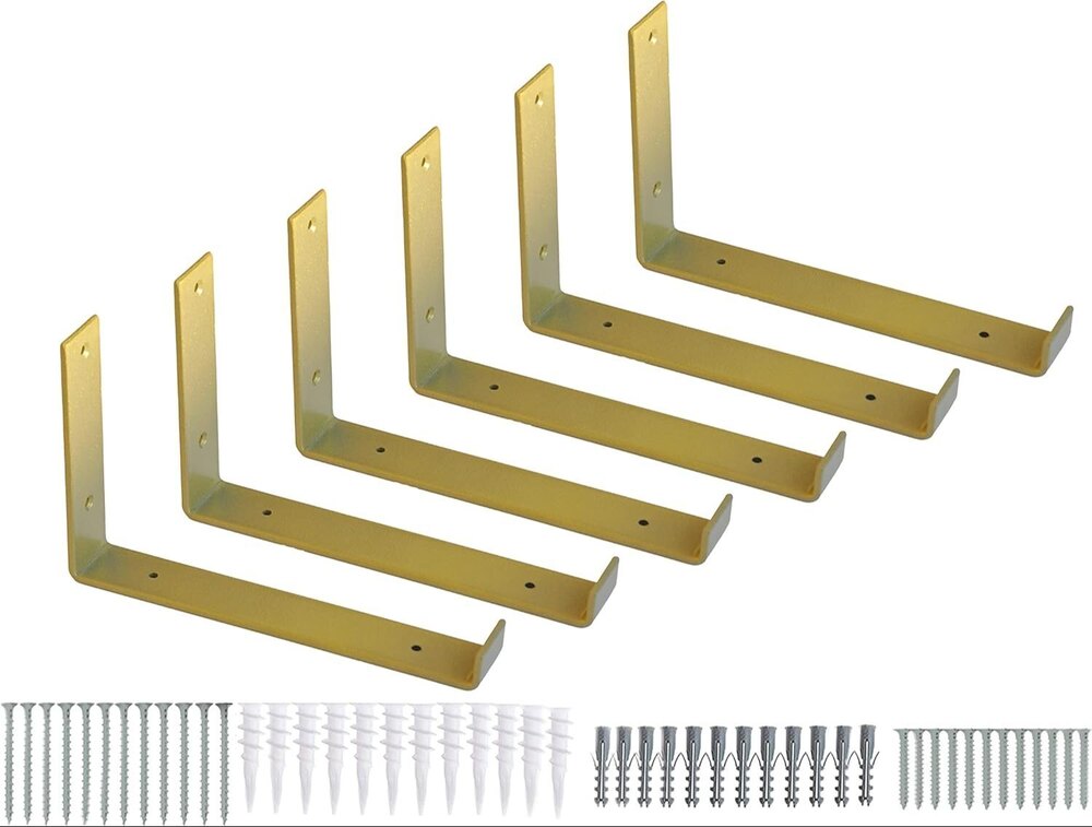 6 Pack Heavy Duty Shelves Brackets 9.25
