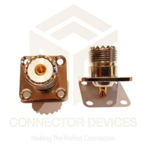 Uhf Female Panel 4 Hole - Application: Industrial