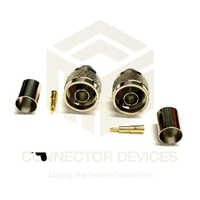 N Male Crimp Type Rg213 - Brass Material, Standard Size, Silver Color, 6ghz Frequency, -40+85 Operating Temp, 1.15:1 Vswr, Cable Mount Design
