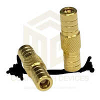 Smb Female To Female Adaptor - Brass, Standard Size, Golden Color | 50 Ohms Impedance, 4 Ghz Frequency, Cable Mount, Polished Finish