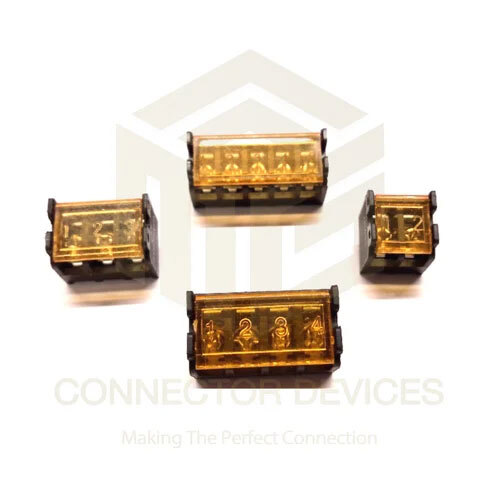 Barrier Terminal Blocks With Cover 6.35Mm - Color: Black Yellow