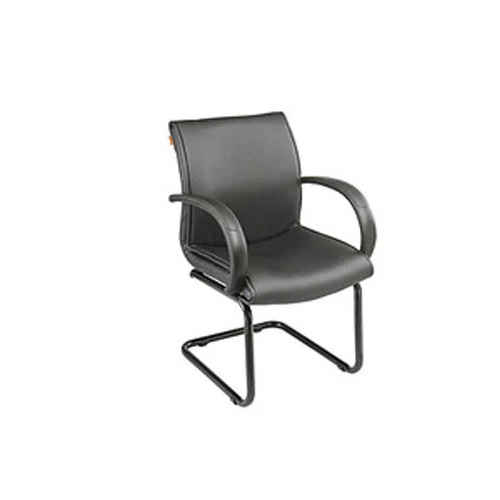 Office Visitor Chair With Arm - Color: Black