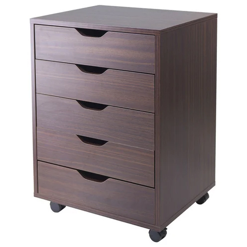 5 Drawer Wooden Cabinet - Color: Gray