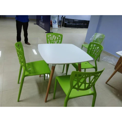 Office Cafeteria Furniture - Color: Green And White