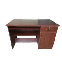 Wooden Computer Table - Premium Quality Wooden Material, Spacious Desktop, Stylish Polished Brown Finish | Modern Design, Easy to Clean, Single Storage Drawer, Lightweight and Compact